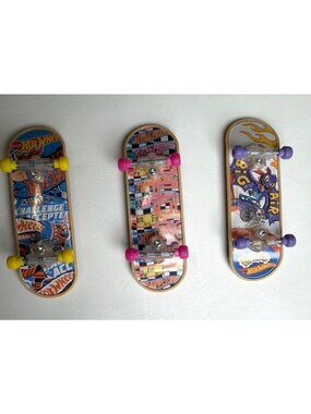 Lot of 3 Hot Wheels Skate Tony Hawk Fingerboards - Mini Skateboards